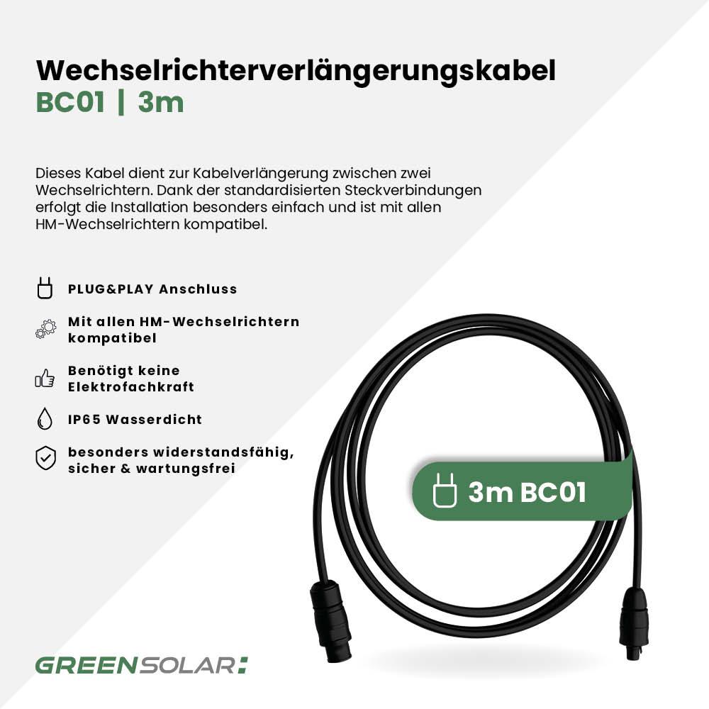 Wechselrichterverbindungskabel 3m für Hoymiles