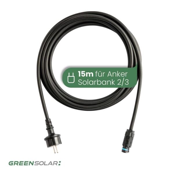 Anker SOLIX Solarbank 2/3 Schukokabel 15m
