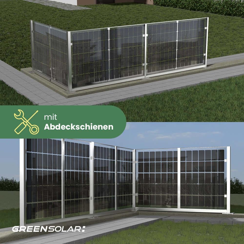 Solarzaun ”premium line” (Quermontage)