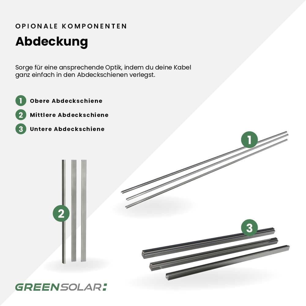 Solarzaun ”premium line” (Quermontage)