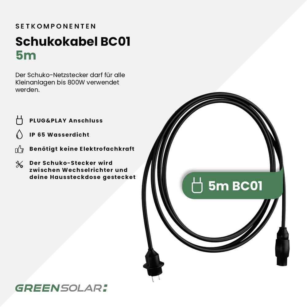 Balkonkraftwerk Wand M - Komplett-Set (900W)