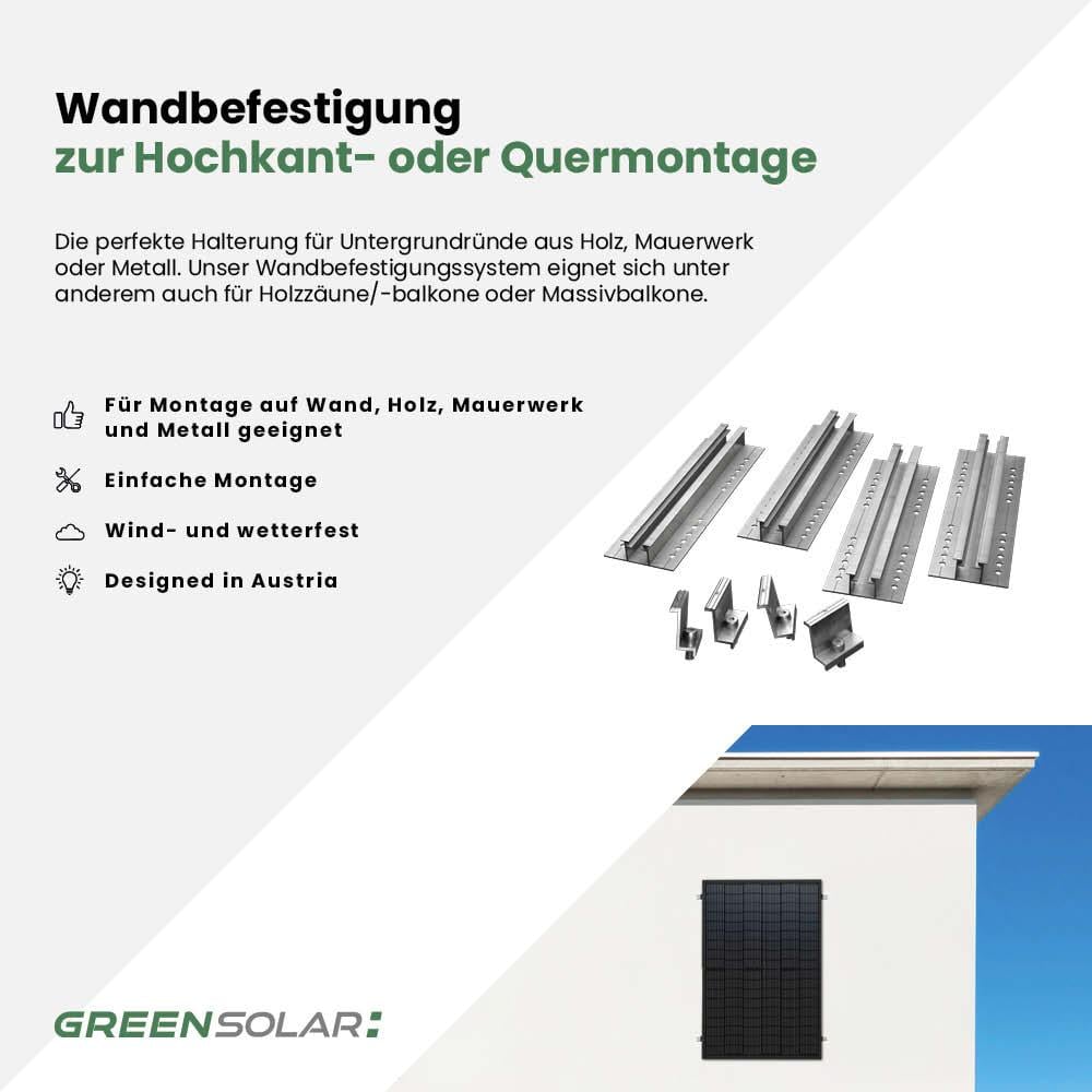 Wandbefestigung für 1 Modul zur Hochkant- oder Quermontage