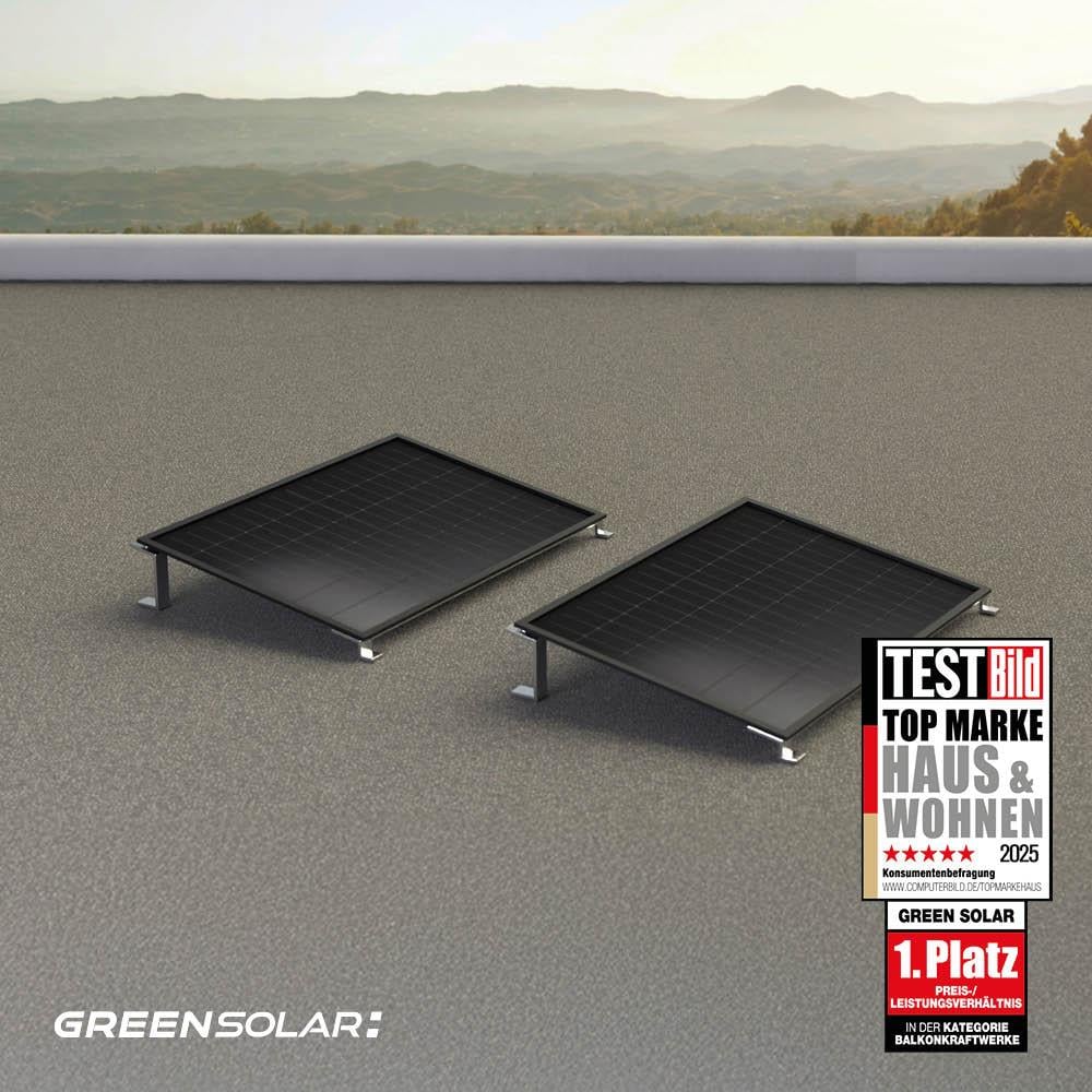 Balkonkraftwerk Flachdach 900/800 Einzelmontage