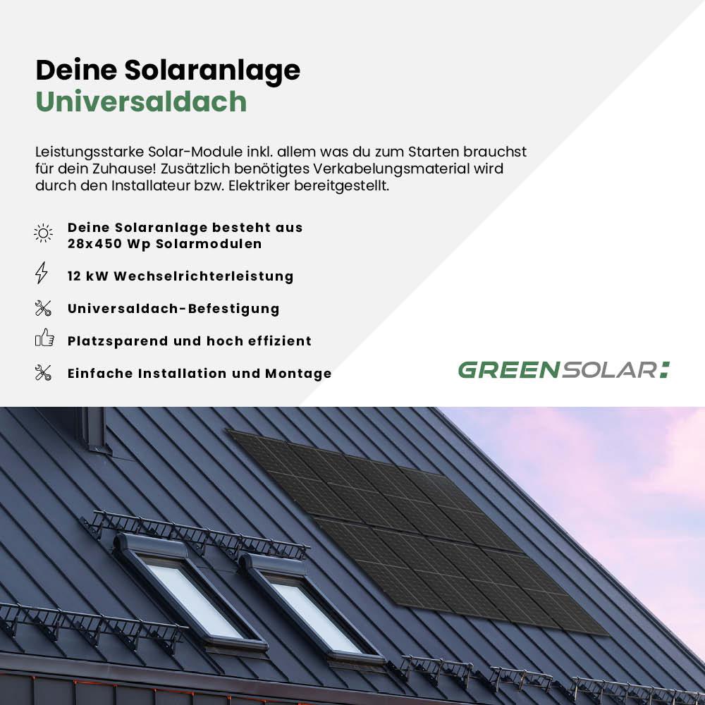 Solaranlage Universaldach 12kWp