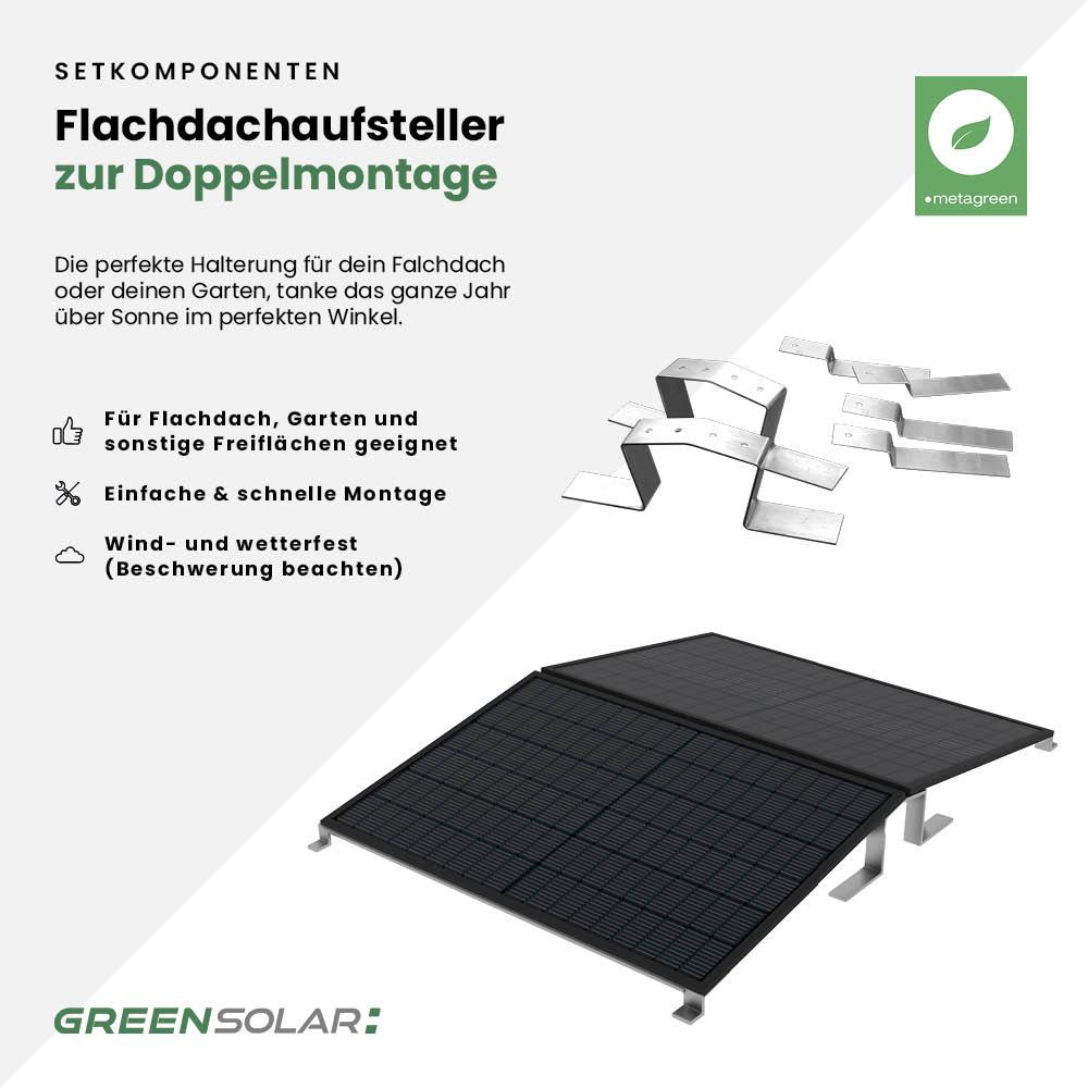 Solaranlage Flachdach 14kWp mit Speicher 11,52 kWh