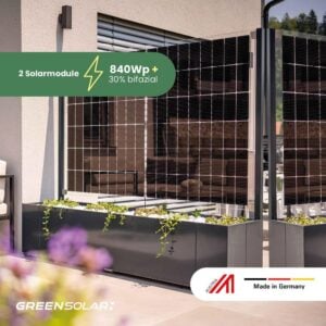 Solarpflanzkasten 840/800 Aluminium anthrazit