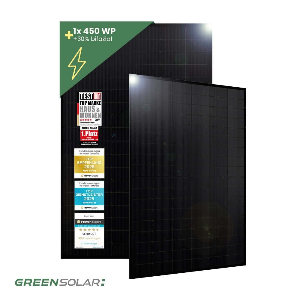 Solarmodul 450Wp black bifazial