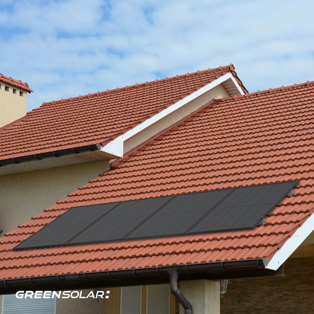 Solarkraftwerk Ziegeldach 1800/1600 black bifazial