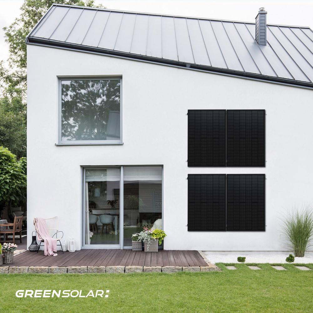 Solarkraftwerk Wand 1800/1600 black bifazial