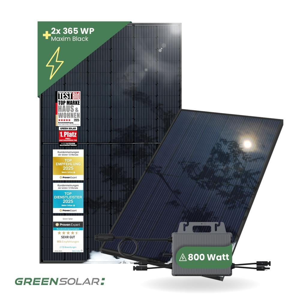 Solarkraftwerk Basic 730/800 black Maxim deflect