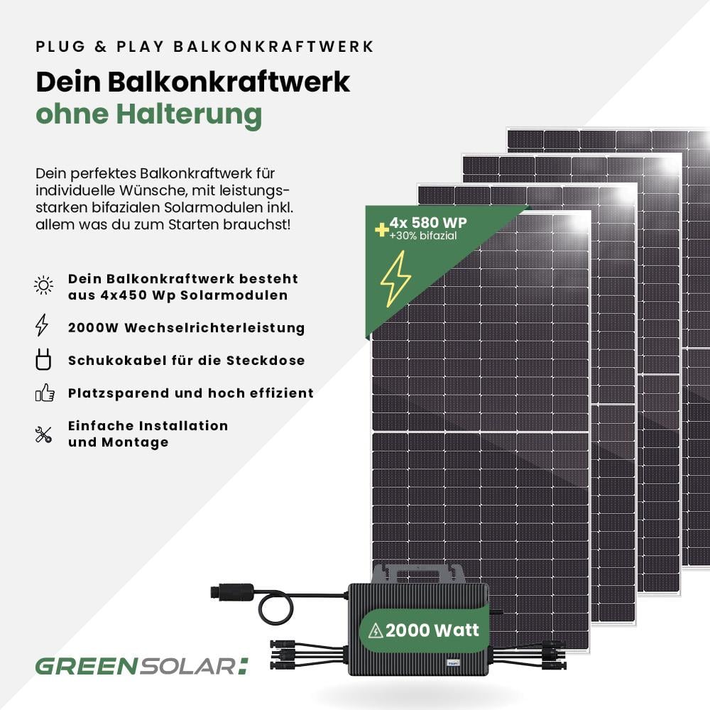 Balkonkraftwerk Basic 2320/800 silver bifazial