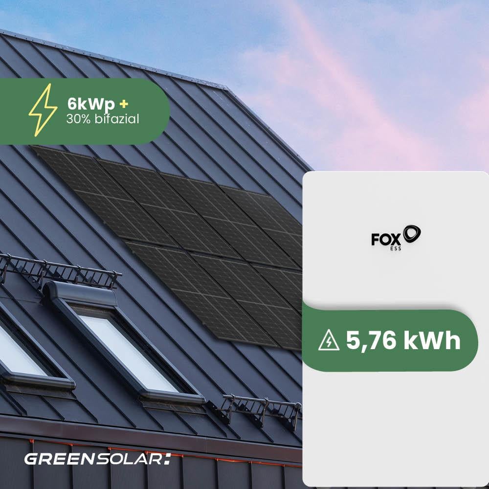 Solaranlage Universaldach 6kWp mit Speicher 5,76 kWh