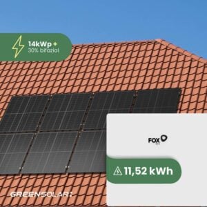Solaranlage Ziegeldach 14kWp mit Speicher 11,52 kWh