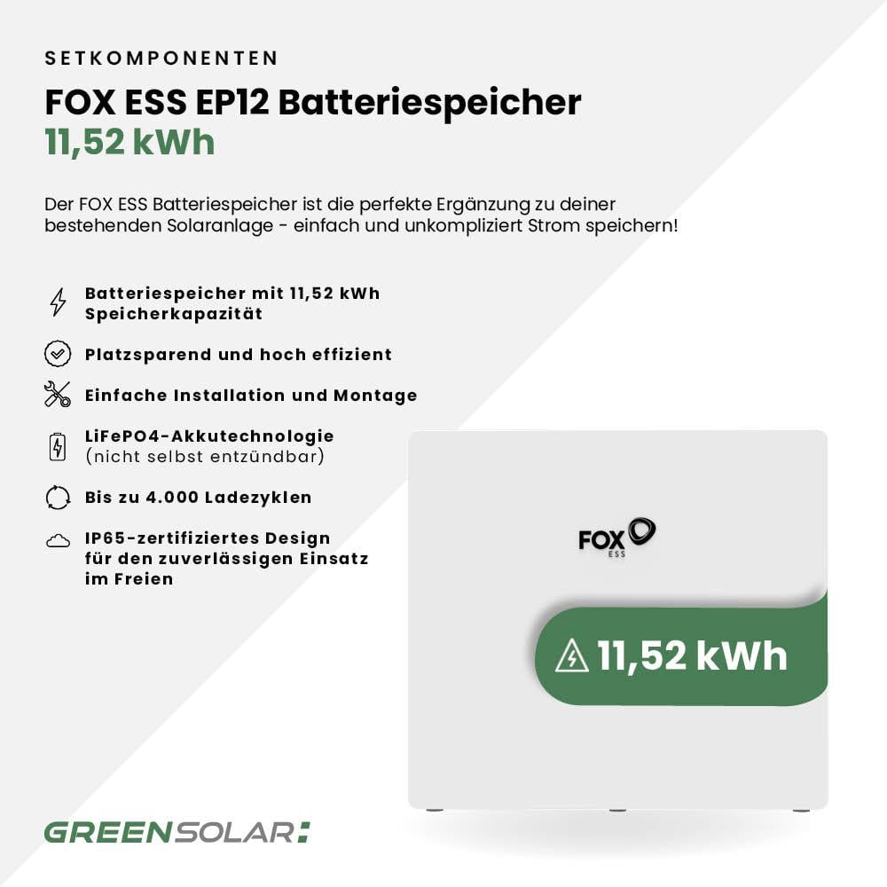 Solaranlage Ziegeldach 14kWp mit Speicher 11,52 kWh