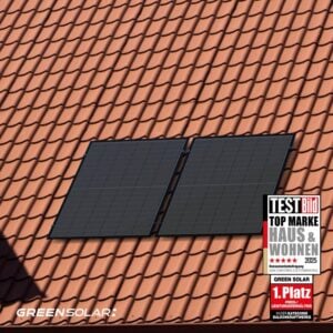 Balkonkraftwerk Ziegeldach 900/800 black bifazial