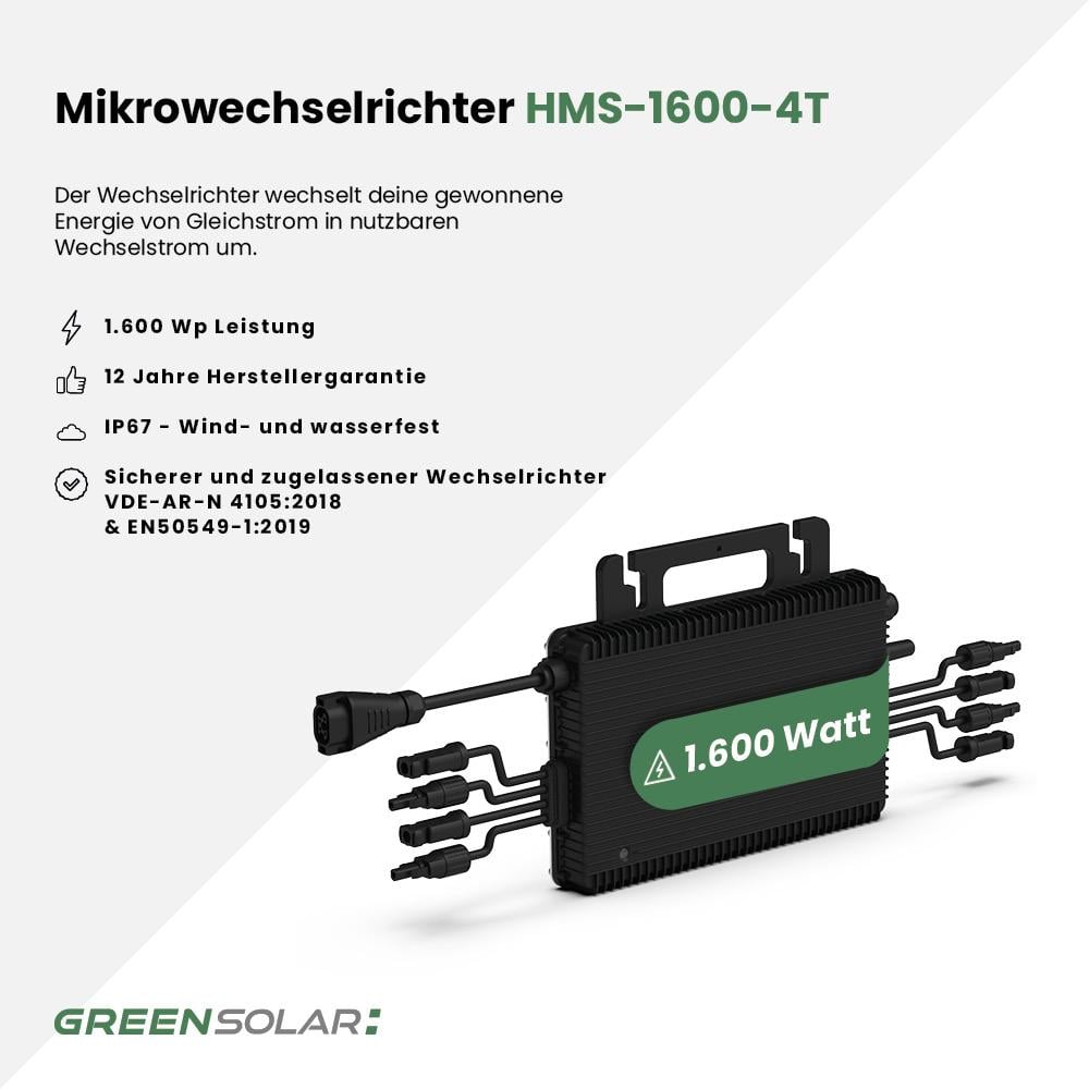 Solarkraftwerk Universaldach 1800/1600 black bifazial
