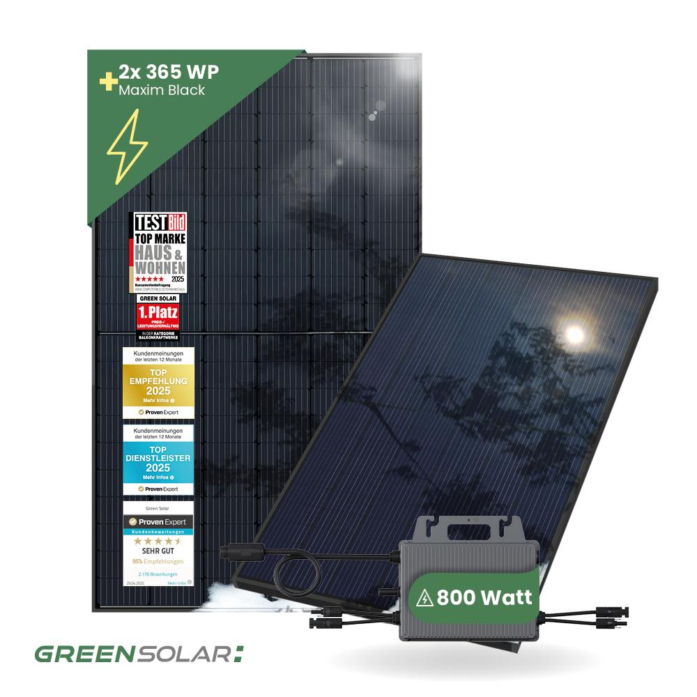 Solarkraftwerk Basic 730/800 black Maxim deflect