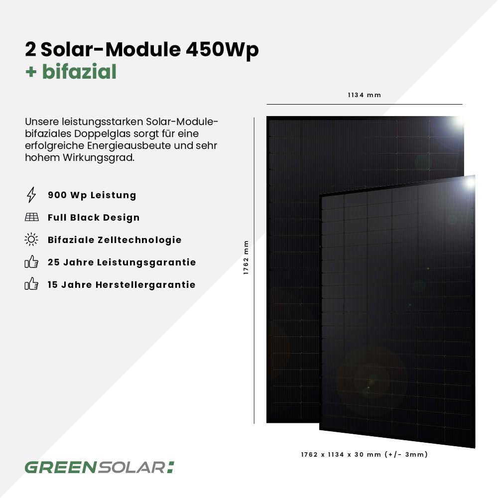 Kaminholzregal mit Balkonkraftwerk 900/800 black und Balkonkraftwerk-Speicher Anker Solarbank 3 E2700 inkl. Plane