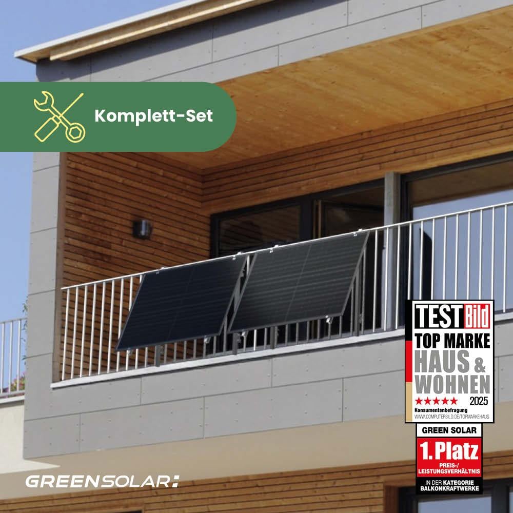 Balkonkraftwerk Balkon M - Komplett-Set (1000W) inkl. Wifi Plug