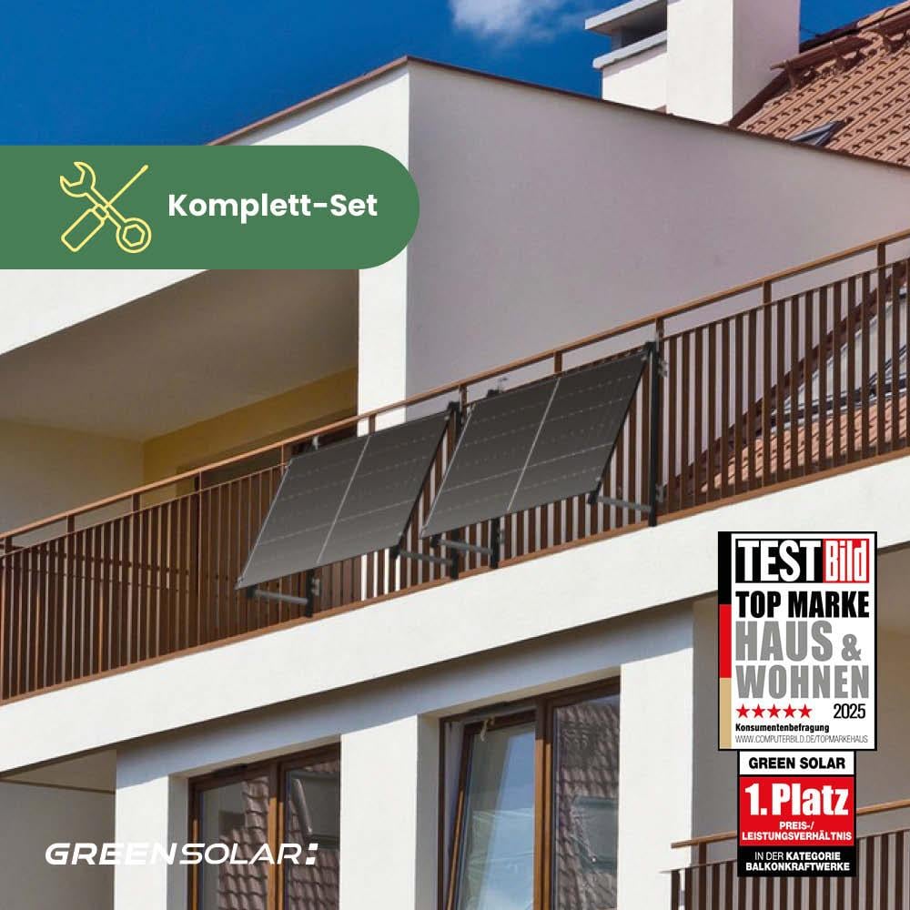 Balkonkraftwerk Balkon M - Komplett-Set (1000W) inkl. Wifi Plug