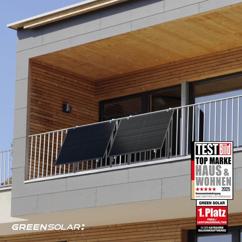 Balkonkraftwerk Balkon 900/800 black bifazial