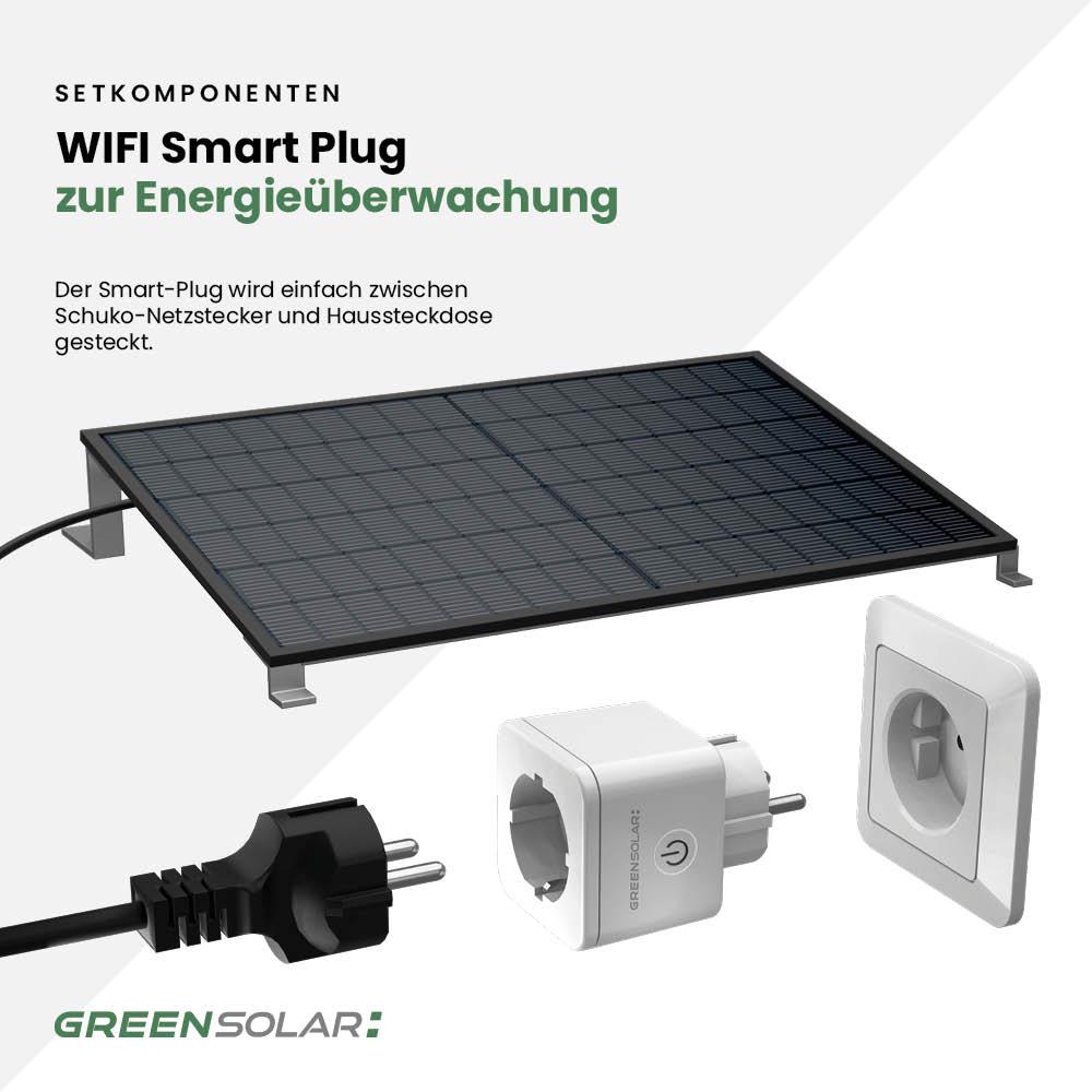 Balkonkraftwerk Balkon M - Komplett-Set (900W) inkl. Wifi Plug