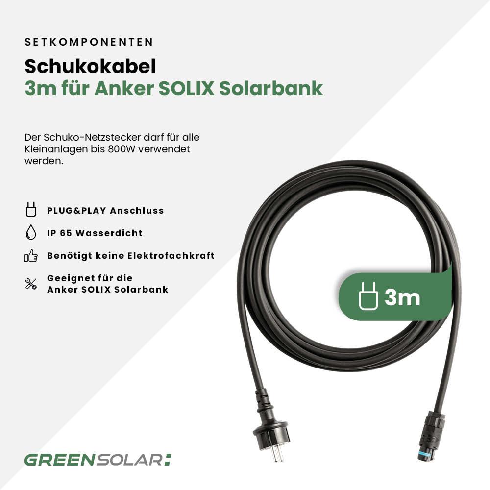 Balkonkraftwerk Basic 2000/800 bifazial mit Balkonkraftwerkspeicher Anker 4
