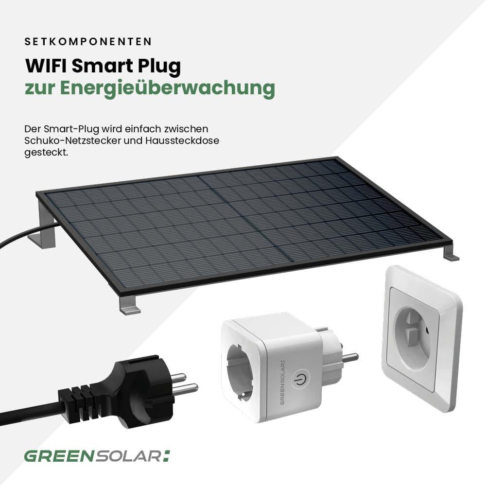 Balkonkraftwerk Balkon M - Komplett-Set (1000W) inkl. Wifi Plug
