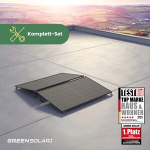 Balkonkraftwerk Flachdach M - Komplett-Set (1000W) inkl. Wifi Plug