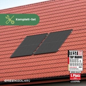 Balkonkraftwerk Ziegeldach M - Komplett-Set (1000W) inkl. Wifi Plug