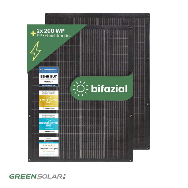 10082 2 Greensolar Solar Modul Flex 2x 200wp Bifazial 01