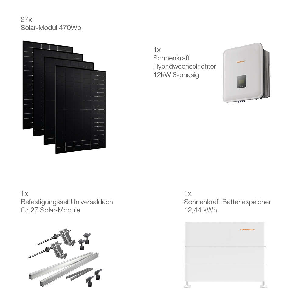 21204 Solaranlage Universaldach 12kwp Mit Speicher 12,44kwh 09