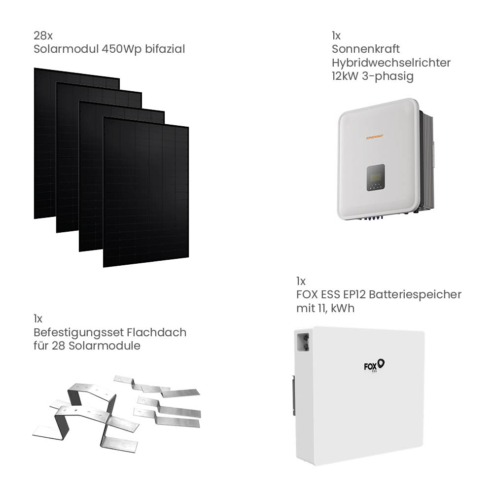 21224 Greensolar Solaranlage Flachdach 12kwp Mit Speicher 010