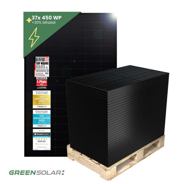 20141 Greensolar Solar Modul 450wp Palette 01