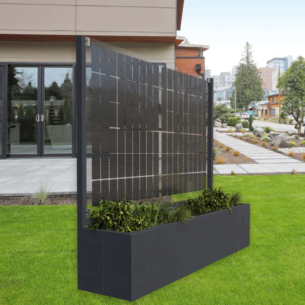 Solarpflanzkasten Aluminium Ansicht