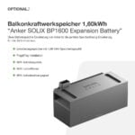 13100 Balkonkraftwerkspeicher 1,60kwh “anker Solix Solarbank 2 E1600 Pro” 05