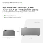 13102 Balkonkraftwerkspeicher Erweiterung 1,60kwh “anker Solix Bp1600 Expansion Battery” 04