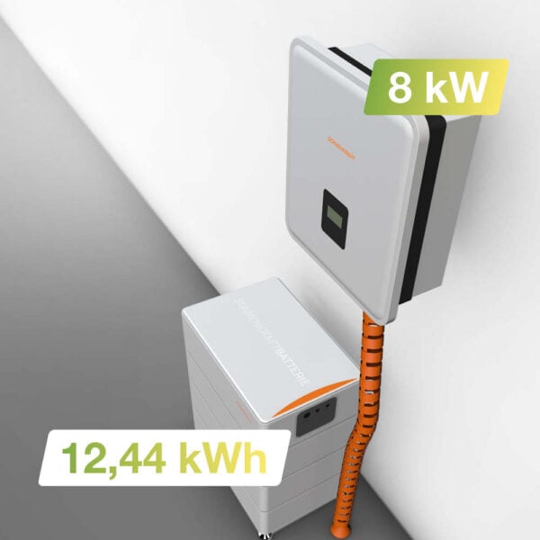 13114 Sonnenkraft Hybridwechselrichter 8kwp Mit Speicher 12,44kwh Inkl. Backup Schaltung 01