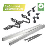 25097 Ziegeldachbefestigung 2x Grundset & 2x Erweiterung Für Insgesamt 4 Module 01