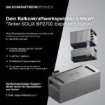 13122 Balkonkraftwerkspeicher Erweiterung “anker Solix Bp2700 Expansion Battery” 02