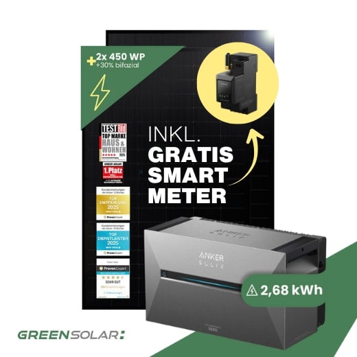 20400 900wp Mit Anker 3 + Smart Meter