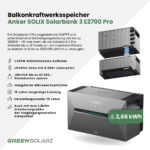 20401 Greensolar Balkonkraftwerk 1800 800 Mit Balkonkraftwerkspeicher Anker Solix Solarbank 37