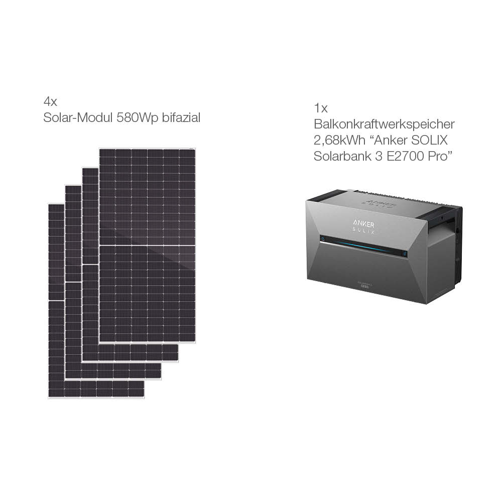 20405 Balkonkraftwerk Basic 2320:800 Bifazial Mit Anker Solarbank 3 E 2700 Pro 15 20405 Balkonkraftwerk Basic 2320:800 Bifazial Mit Anker Solarbank 3 E 2700 Pro 15