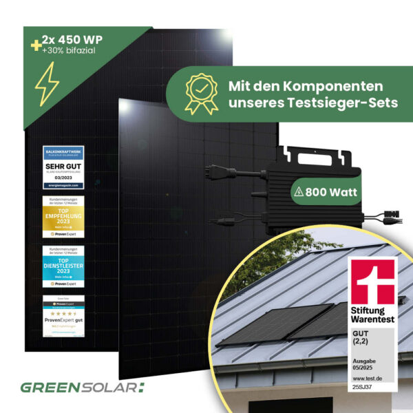 20325 Greensolar Testsieger Balkonkraftwerk Basic Ohne Halterung 900 800 01
