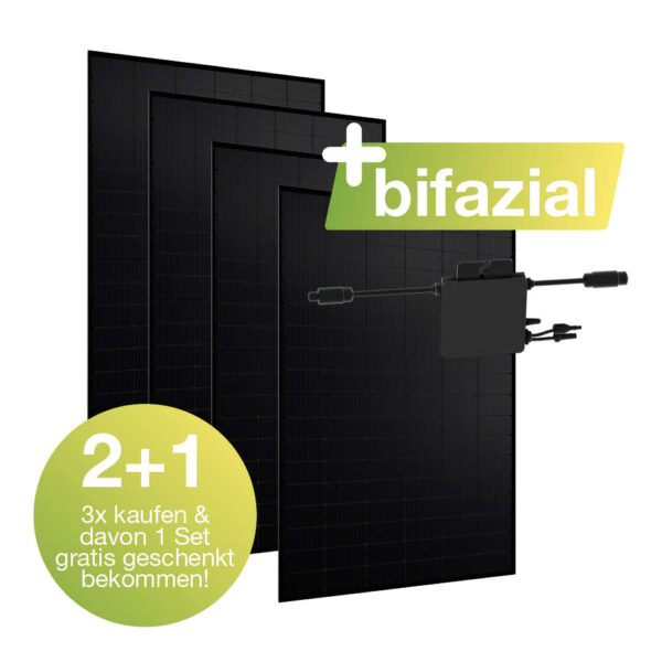 20407 Balkonkraftwerk Basic 1800:800 Black Bifazial Mit Balkonkraftwerkspeicher V3 Generation Basis Erweiterung