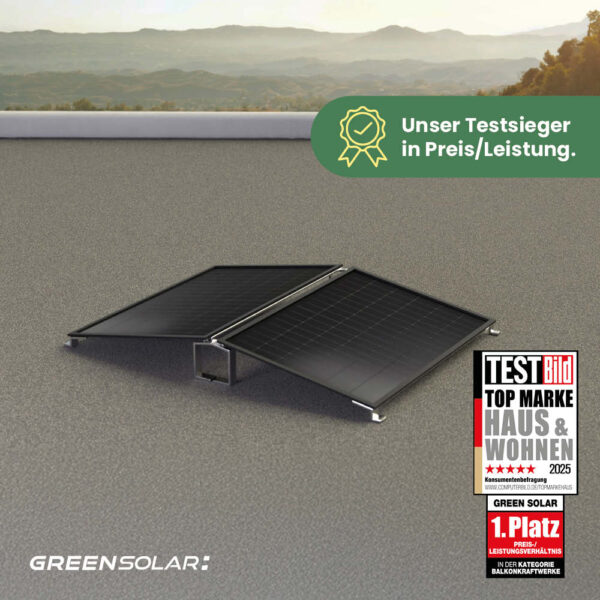 20420 Greensolar Testsieger Balkonkraftwerk Flachdach 900 800 01