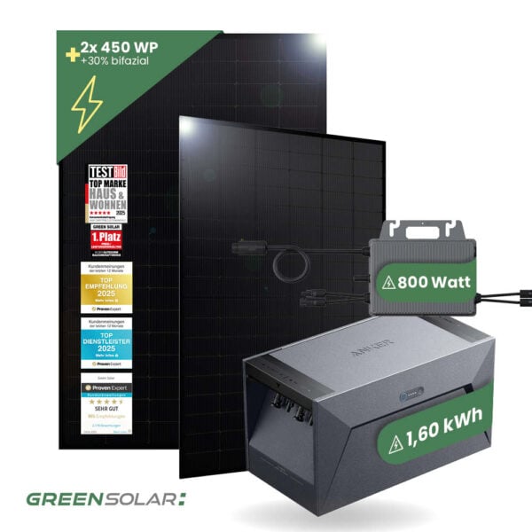 20431 Greensolar Balkonkraftwerk Basic 900 800 Mit Balkonkraftwerkspeicher Anker Solarbank 1 01
