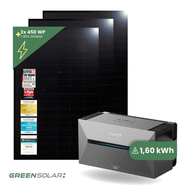 20436 Greensolar Balkonkraftwerk 1350 800 Mit Balkonkraftwerkspeicher Anker Solix Solarbank 2 01