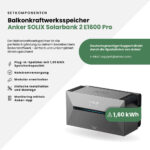 20436 Greensolar Balkonkraftwerk 1350 800 Mit Balkonkraftwerkspeicher Anker Solix Solarbank 2 06