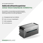 20436 Greensolar Balkonkraftwerk 1350 800 Mit Balkonkraftwerkspeicher Anker Solix Solarbank 2 07